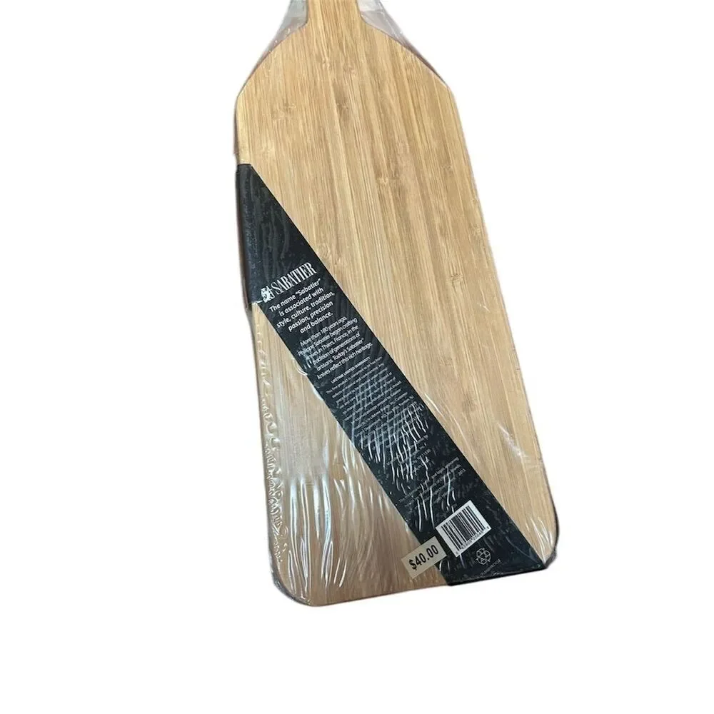 Sabatier Large Bamboo Cutting Board with Handle Brown wine bottle shaped